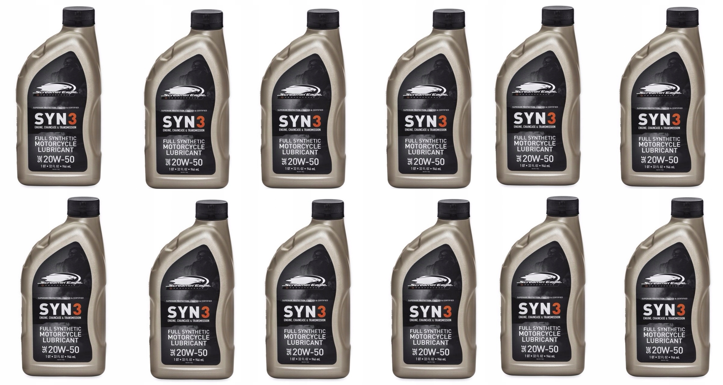 12xOlej silnikowy Screamin Eagle SYN3 20W50 Harley
