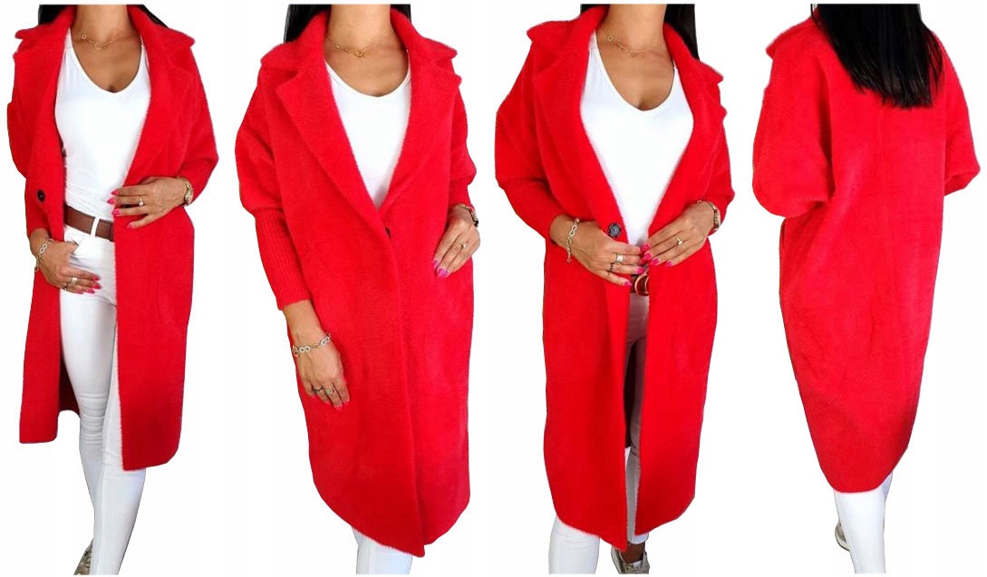 

Płaszcz Alpaka Długi Płaszczyk Wełna Kurtka U