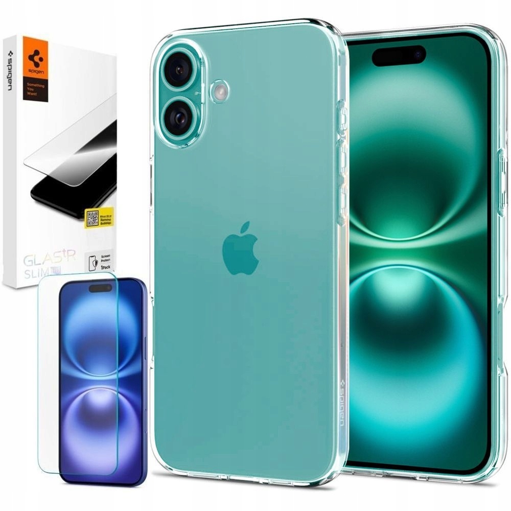 Spigen Pouzdro Liquid Crystal Case Průhledné Sklo pro Apple iPhone 16