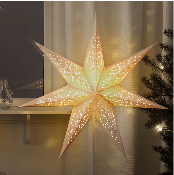 IKEA STRALA gwiazda stołowa koronka 70 cm ORYGINAŁ lampa (E00386