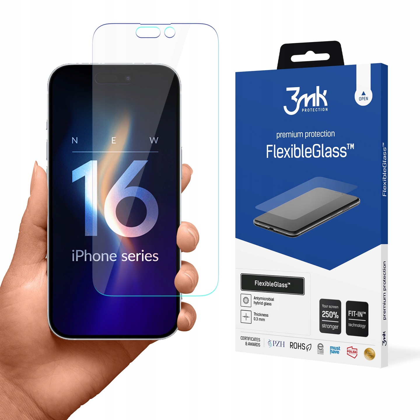 Szkło hybrydowe do Apple iPhone 16 Pro Max 3mk FlexibleGlass
