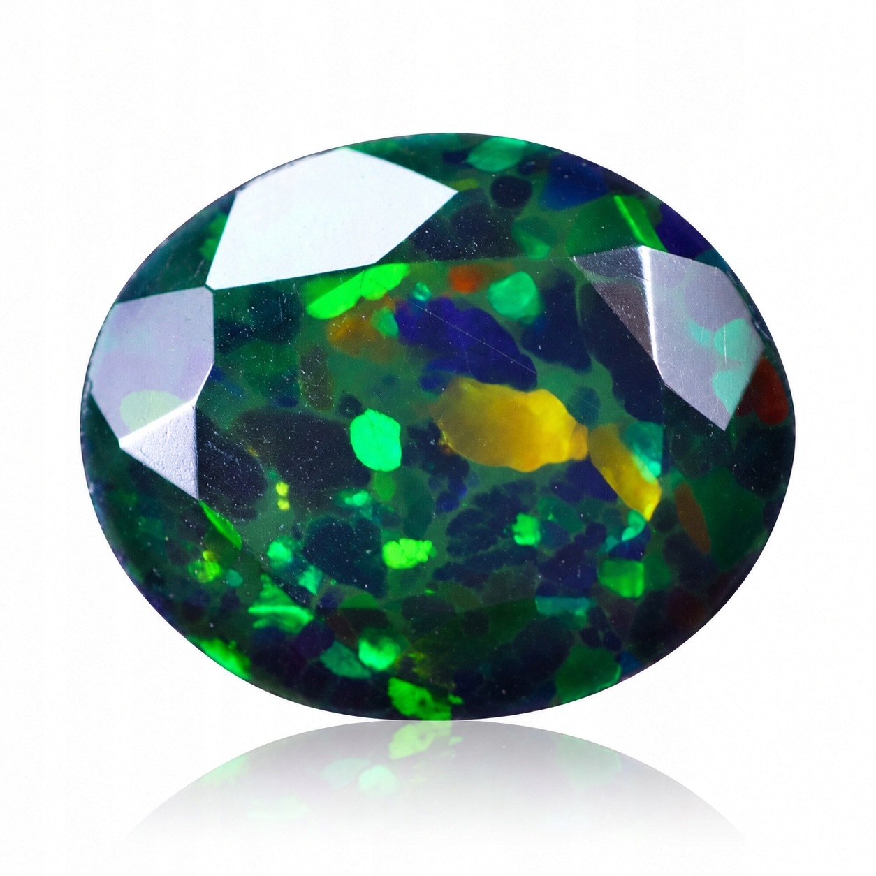 Přírodní opál černý 1.25 ct Ovál Etiopie certifikát Wbd