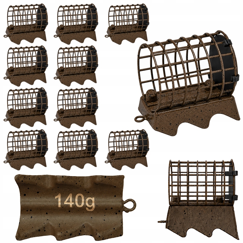 10szt Koszyk Zanętowy River z zadziorami Rzeczny na rzekę koszyczek 140g