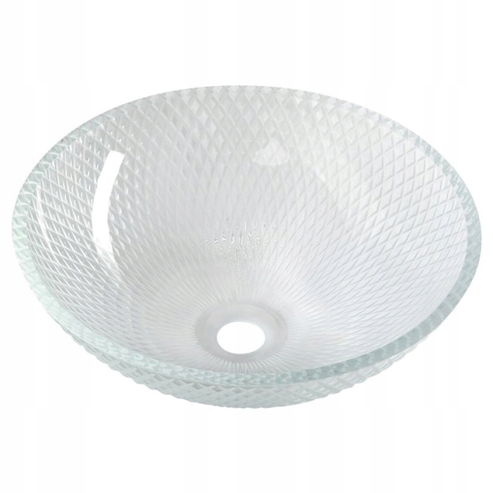 Sapho Puketa sklenená umývadlová miska priemer 42 cm, priehľadná TY165