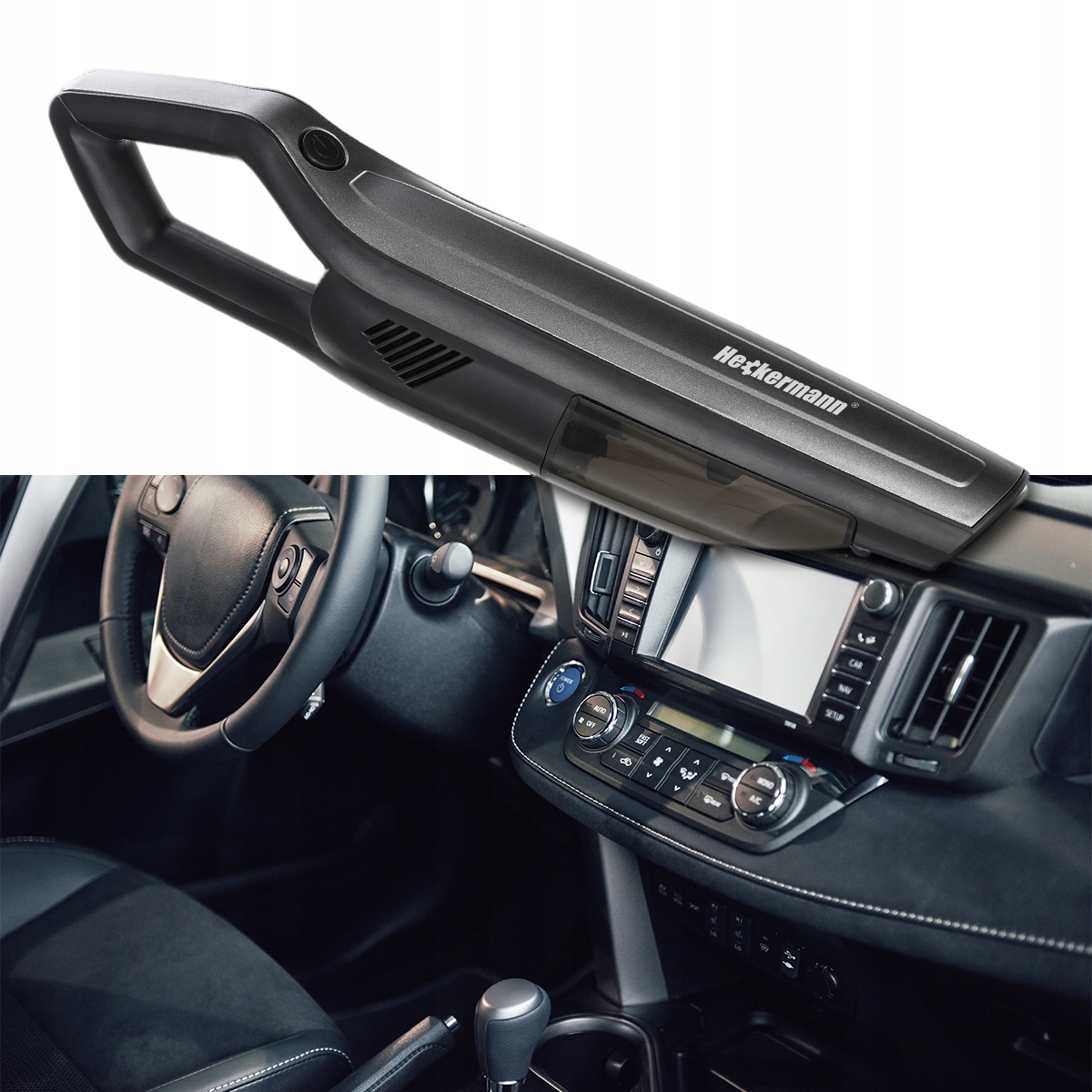 MOCNY ODKURZACZ SAMOCHODOWY RĘCZNY + KOŃCÓWKI Producent inny