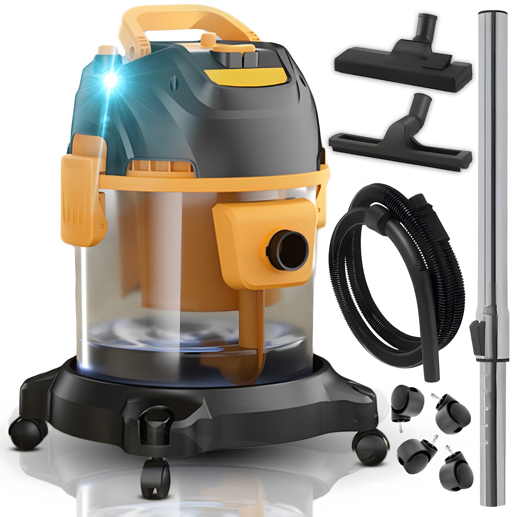 Odkurzacz piorący na sucho mokro do dywanów tapicerki bezworkowy 20l 2000 W