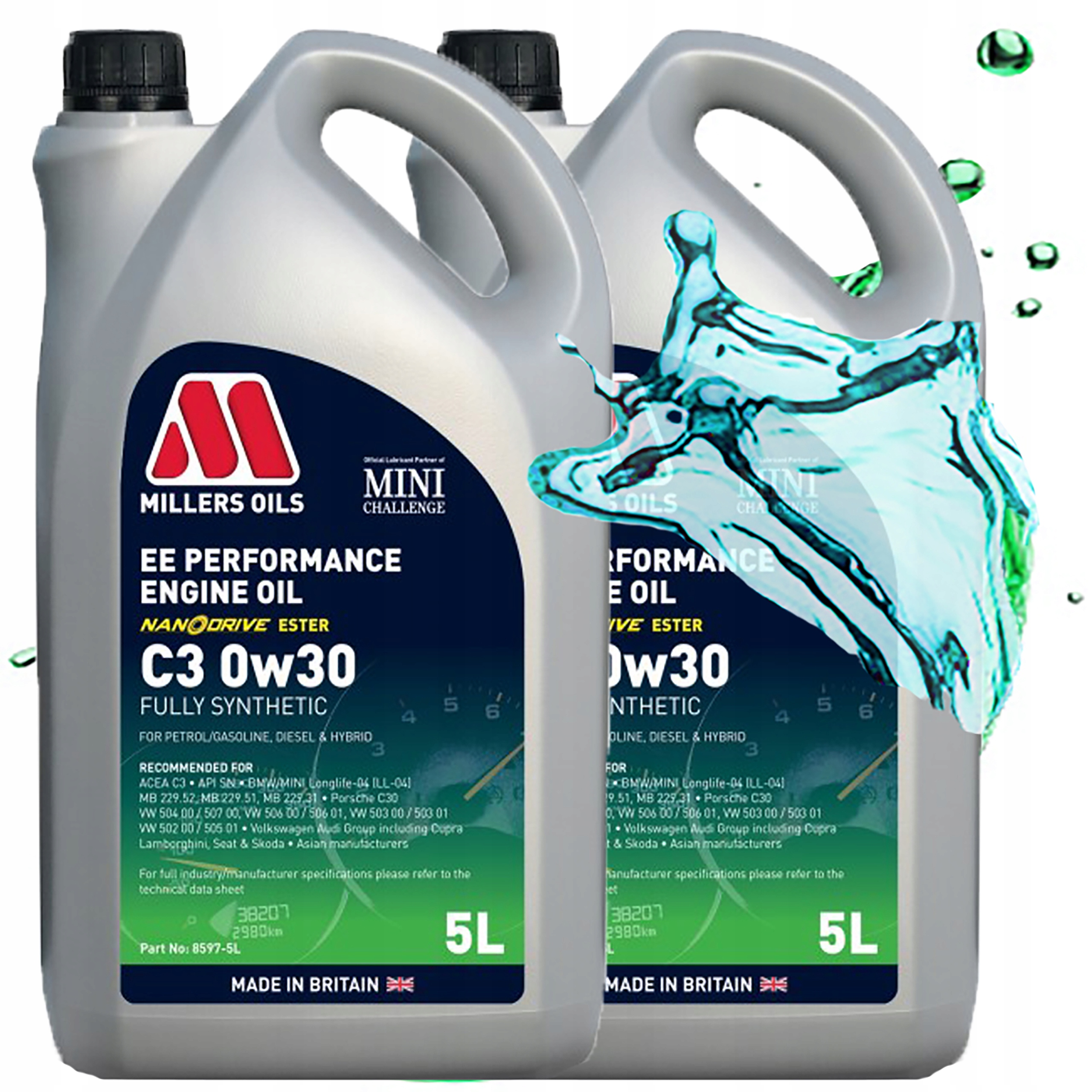 Syntetický Motorový Olej Millers Ee Performance C3 0W30 Estery Nano 10L