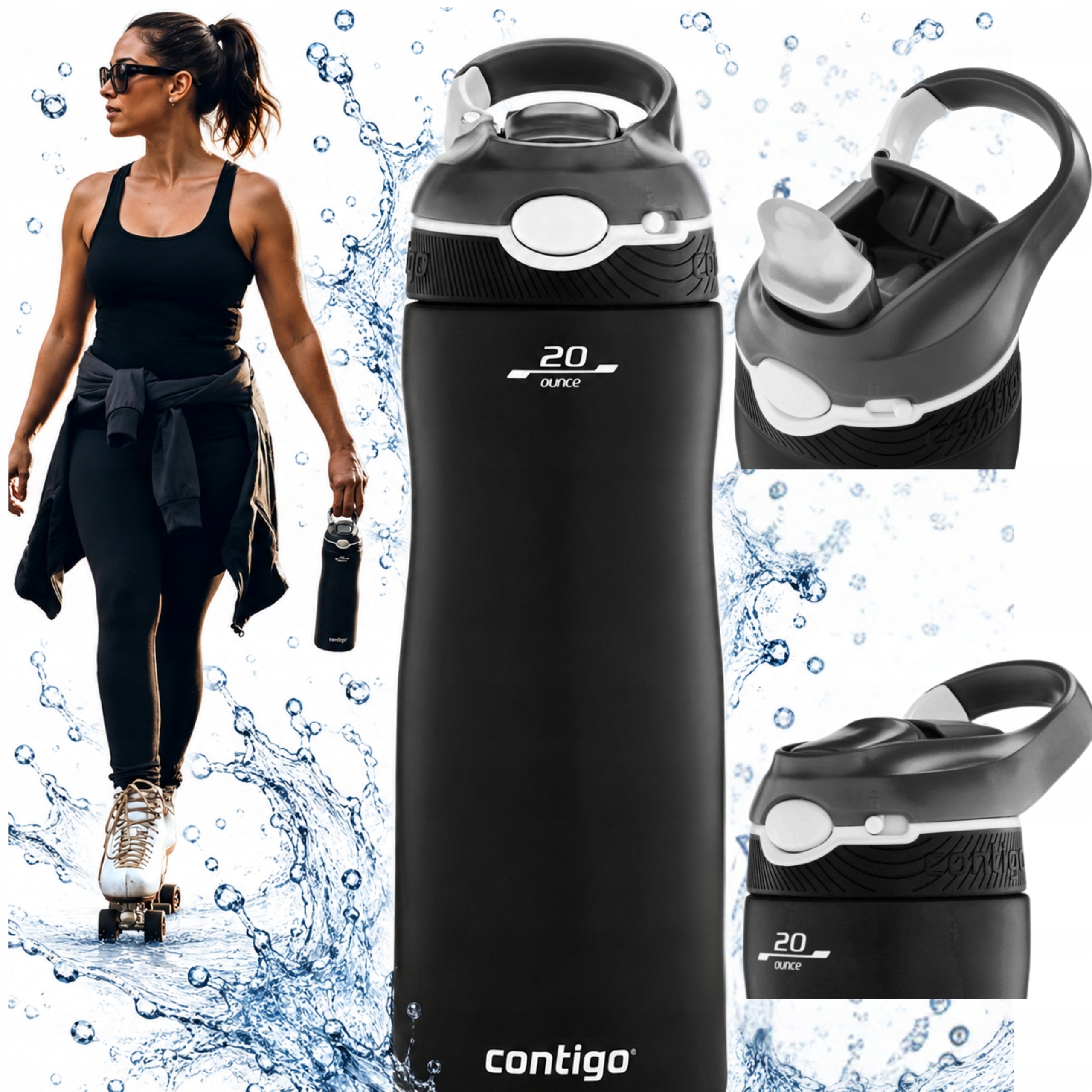 Bidon termiczny Contigo Ashland Chill 590 ml czarny
