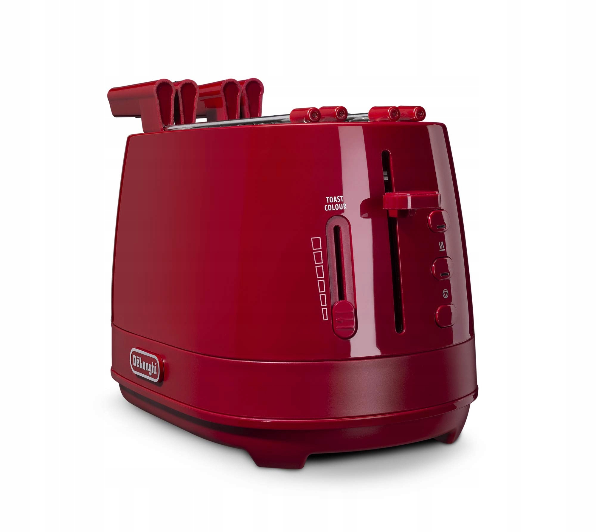 DE LONGHI Toster Z Zestawem Szczypiec 550W Czerwony — miniatura 2