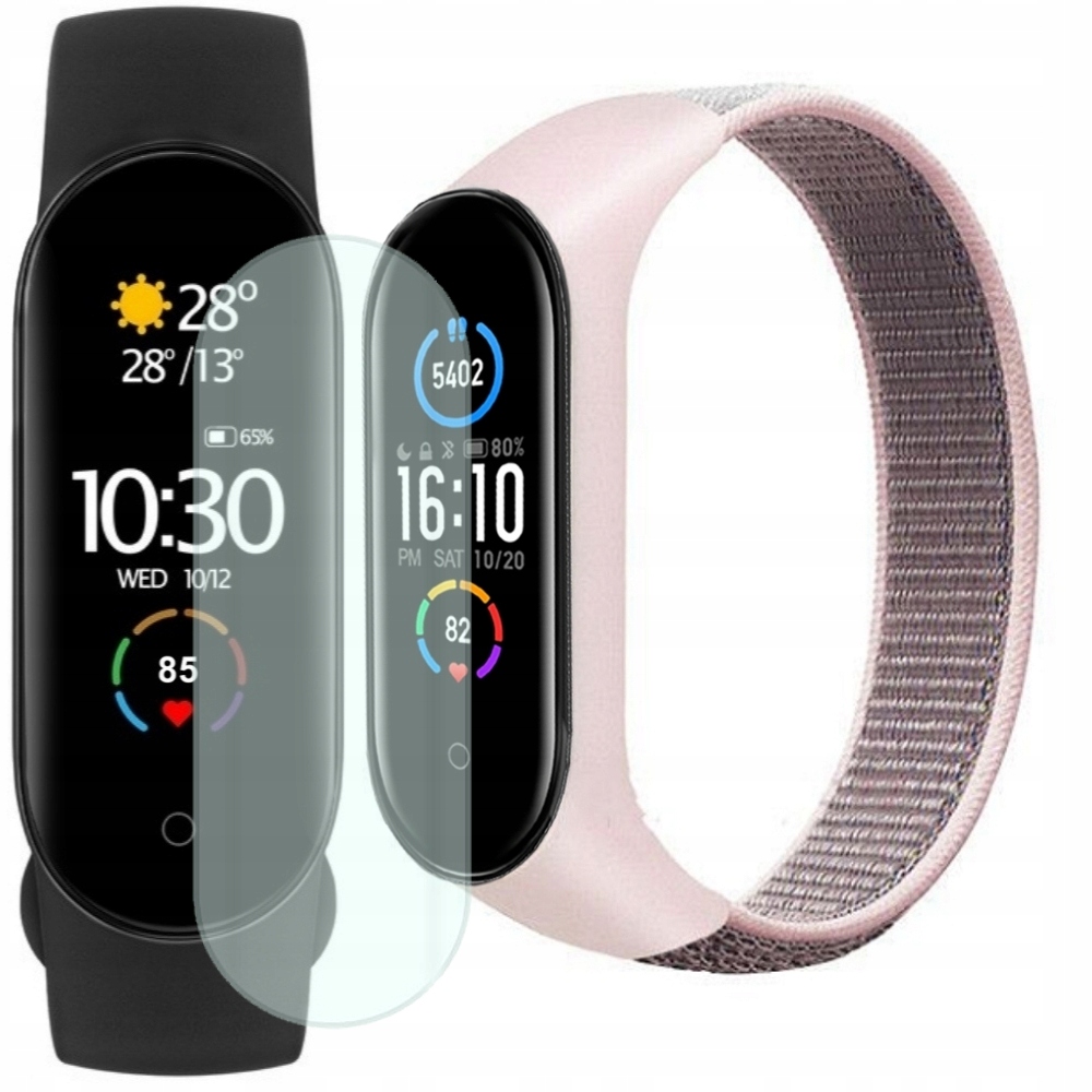 

Xiaomi MI Band 5 Opaska + Folia + Kolorowy Pasek