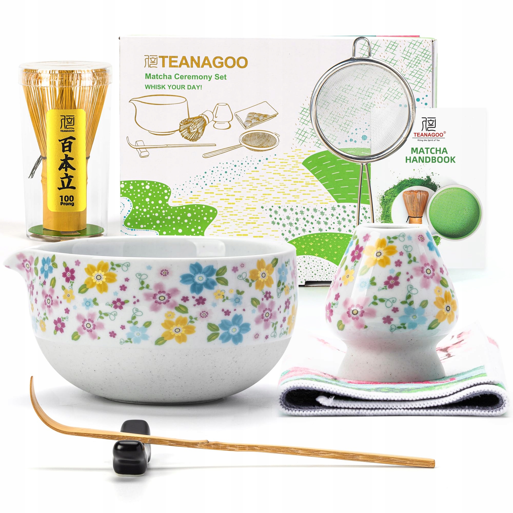 Kompletní sada pro Matcha Teanagoo 7 prvků Keramika Bambus na čaj