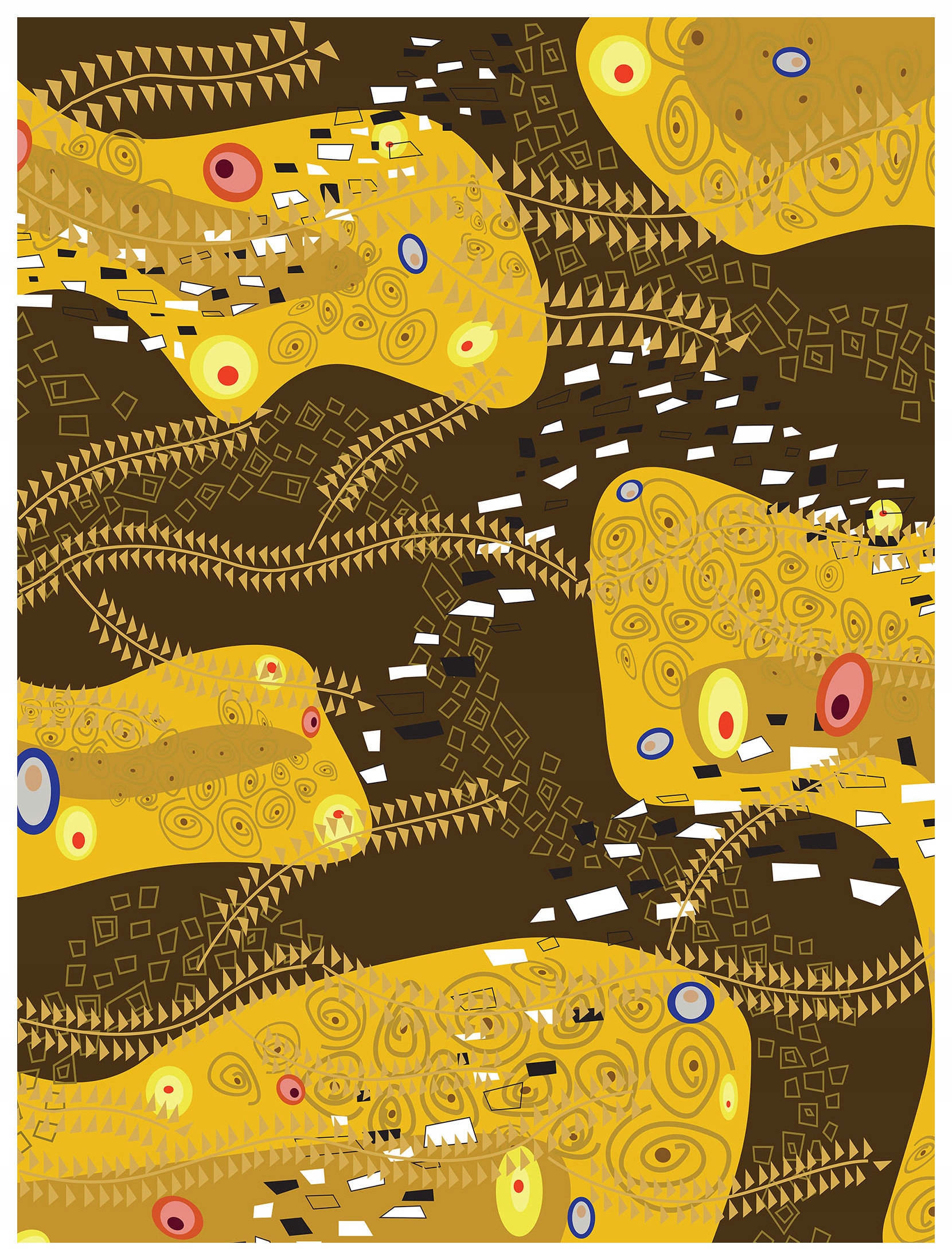 Vliesová fototapeta Zlatá abstrakce geometrie luxus 206x275 lepidlo