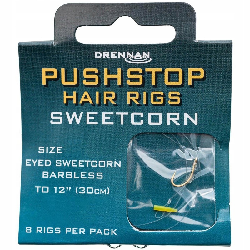Przypony Drennan Sweetcorn Push Stop Bezzadziorowe 14 Barbless
