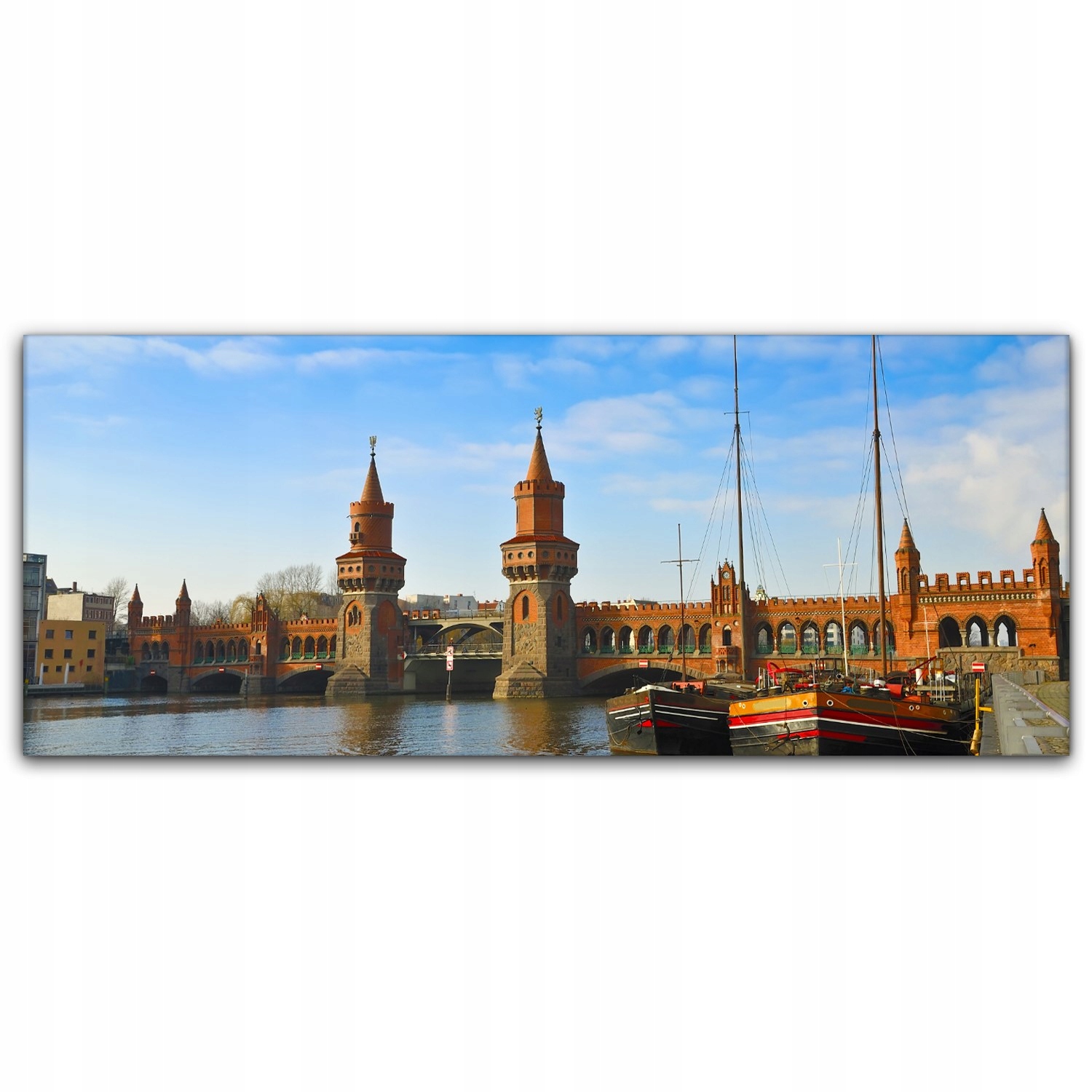 

Canvas na ramie ścienny 125x50 Most Berlin Miasto