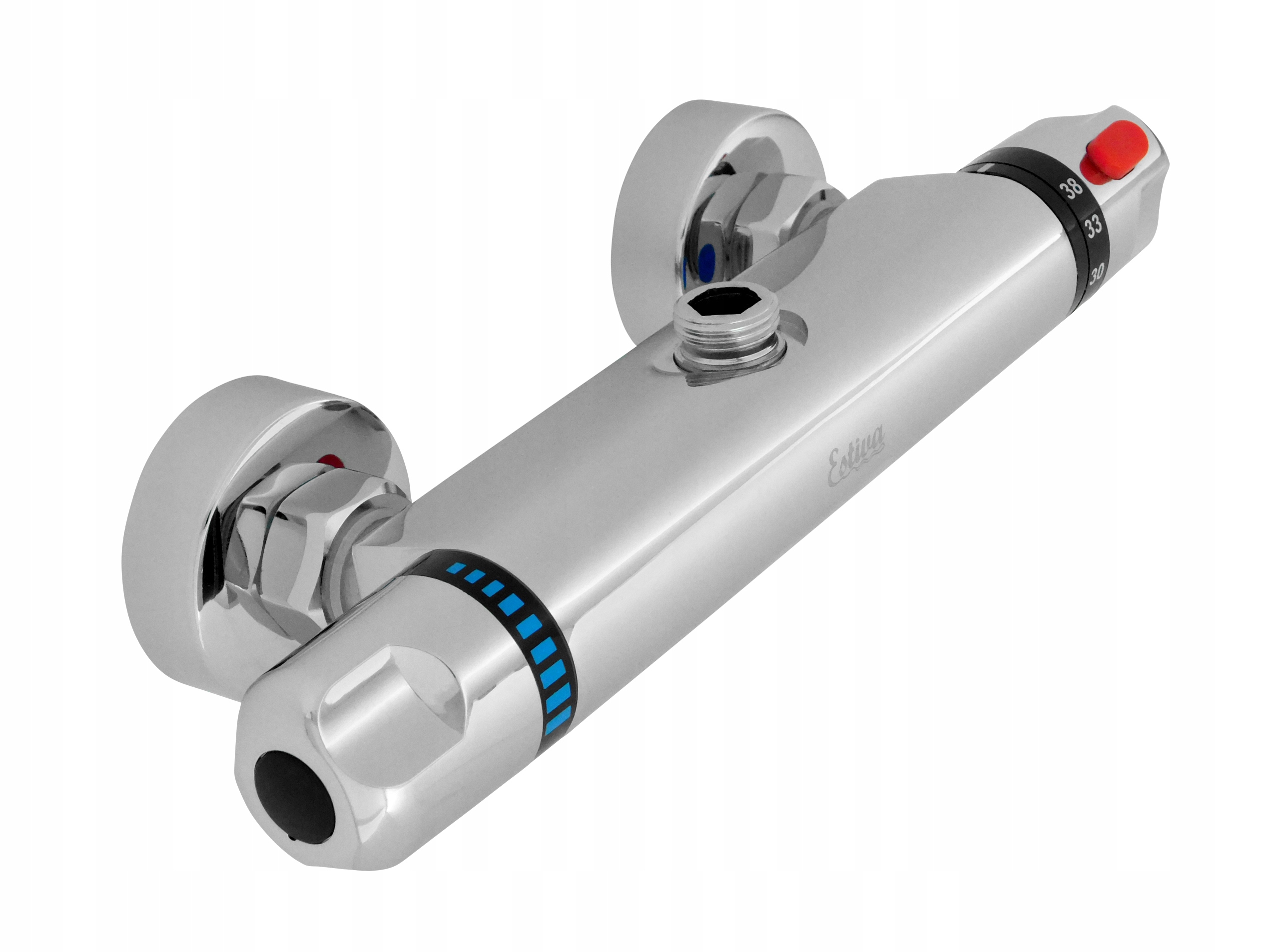 BATERIA TERMOSTATYCZNA PRYSZNICOWA NATRYSKOWA CHROM ŚCIENNA ESTIVA