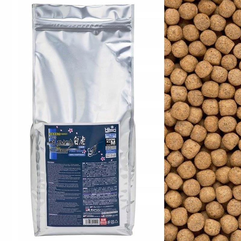 Pokarm dla ryb Hikari staw granulat saki pure white floating M 5kg
