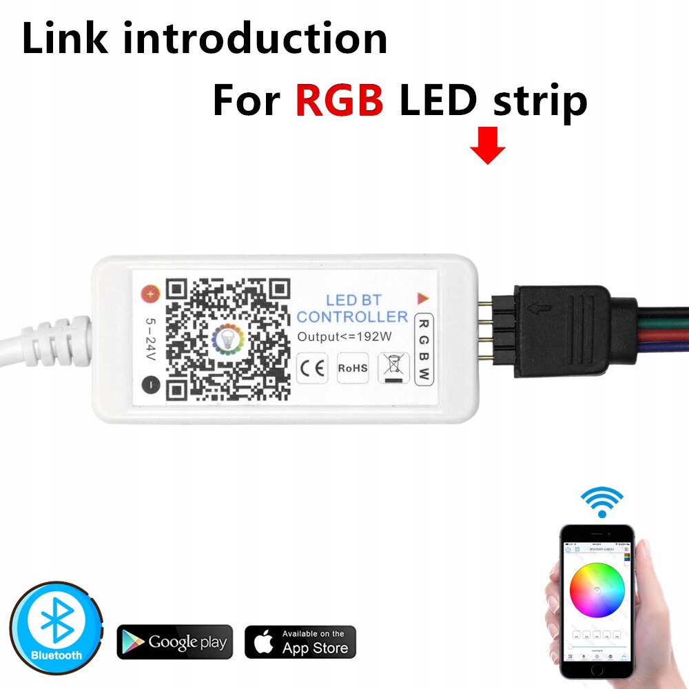 Kontroler LED RGB/RGBW BLUETOOTH MIKRO 100W 5-24V