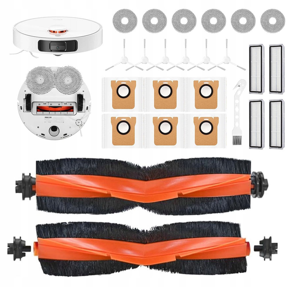 25x Zestaw Do Xiaomi Robot Vacuum X20+/X10 Plus Filtry Szczotki Mopy Worki