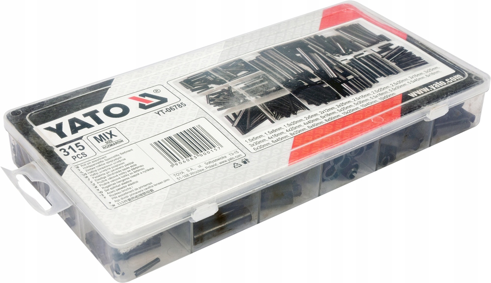 YATO 315 ШТ. ПРУЖИННЫЕ ШТИФТЫ MIX YT-06785