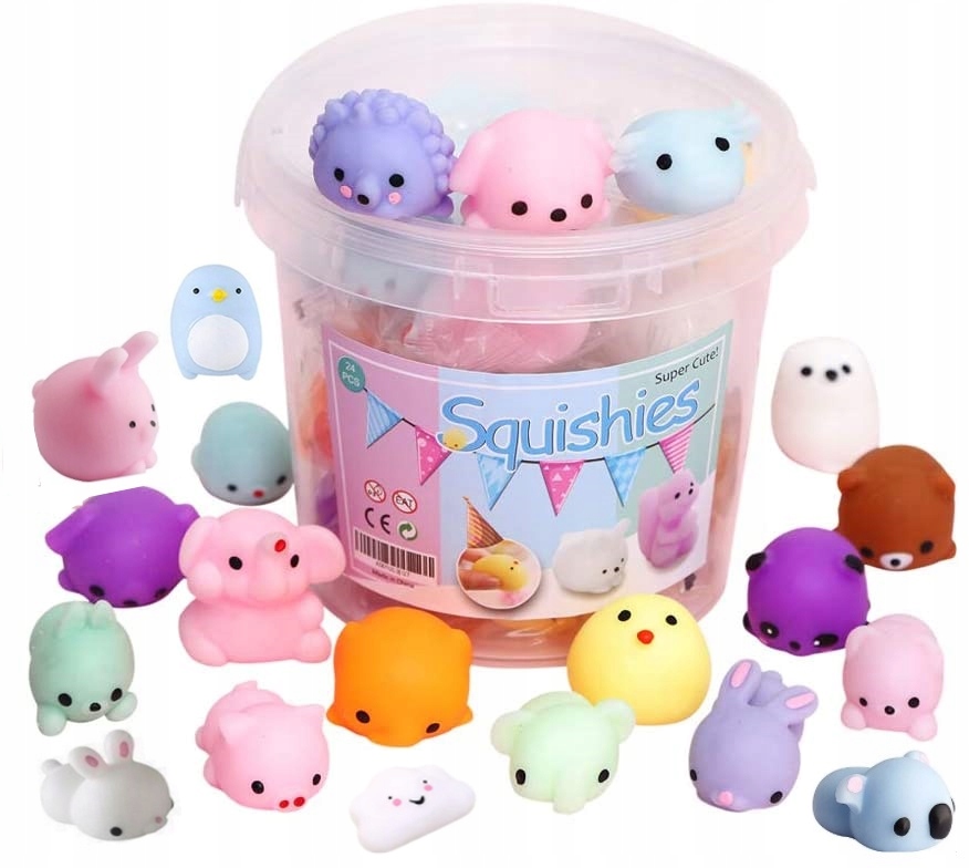 

Mochi Squishy Fidget Gniotki Pop It Gniotek 24szt