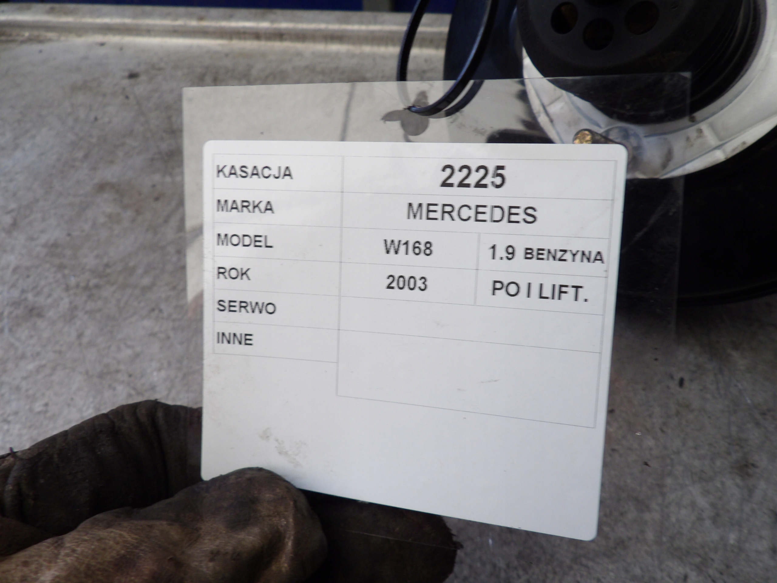 Mercedes A klasa W 168 servo A0054304230