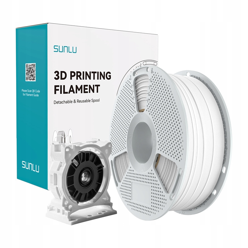 Sunlu Pc-abs Filament pro 3D tiskárnu 1.75 mm 1 kg Odolný Bílý