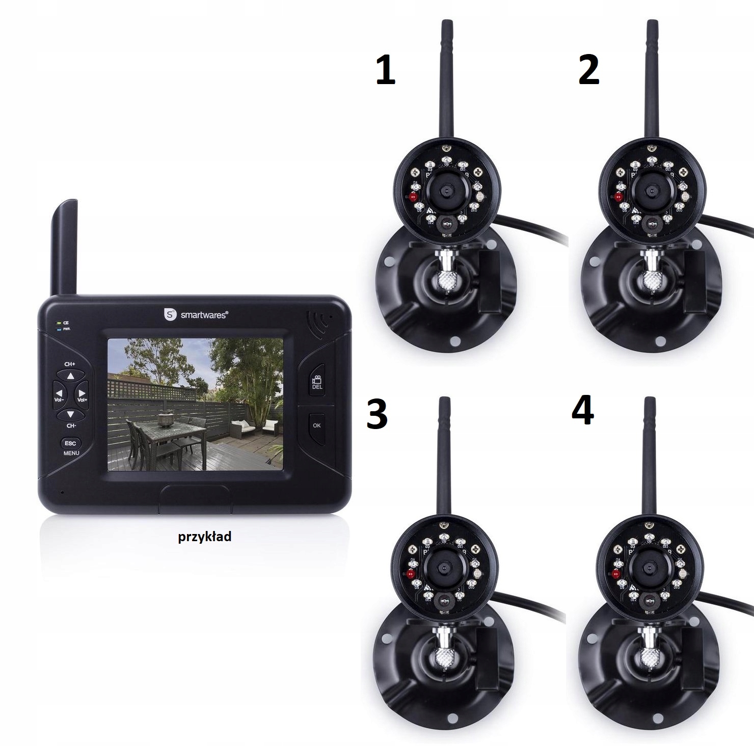 KOMPLETNA METALOWA DODATKOWA BEZPRZEWODOWA KAMERA CCTV do CS83 i inne DVR Kod producenta 10.000.70