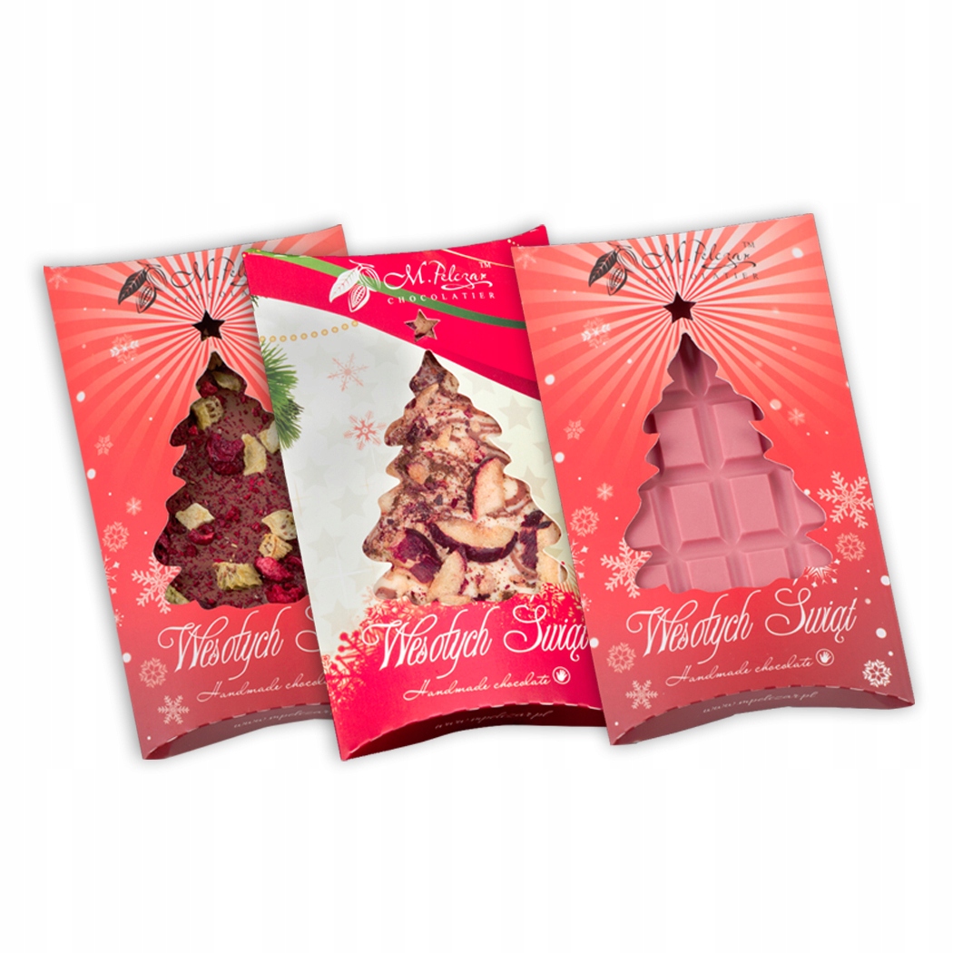 Levně Sada vánočních čokolád 3 barvy Vánoce
