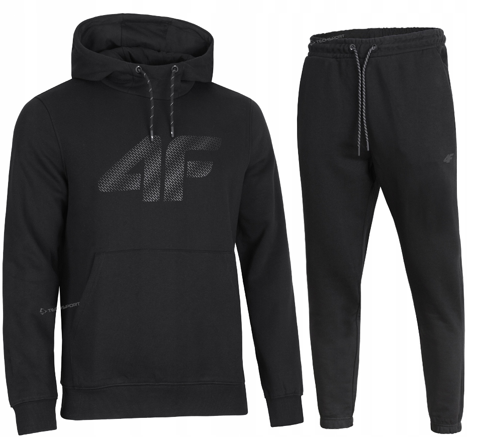 4F MĘSKI DRES BAWEŁNA KOMPLET BLUZA KANGURKA SPODNIE / rozm L