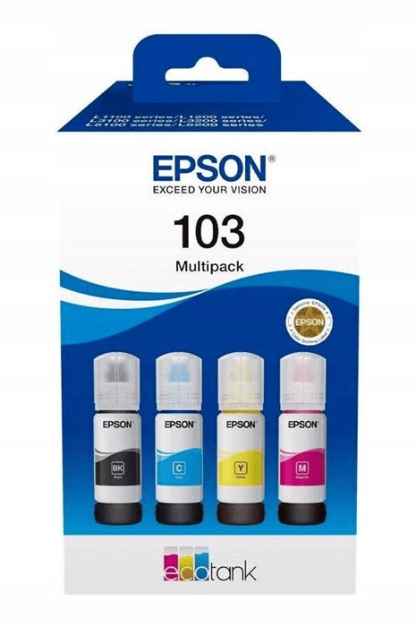 Tusz w butelce Cmyk Epson 103 (T00S6, C13T00S64A)