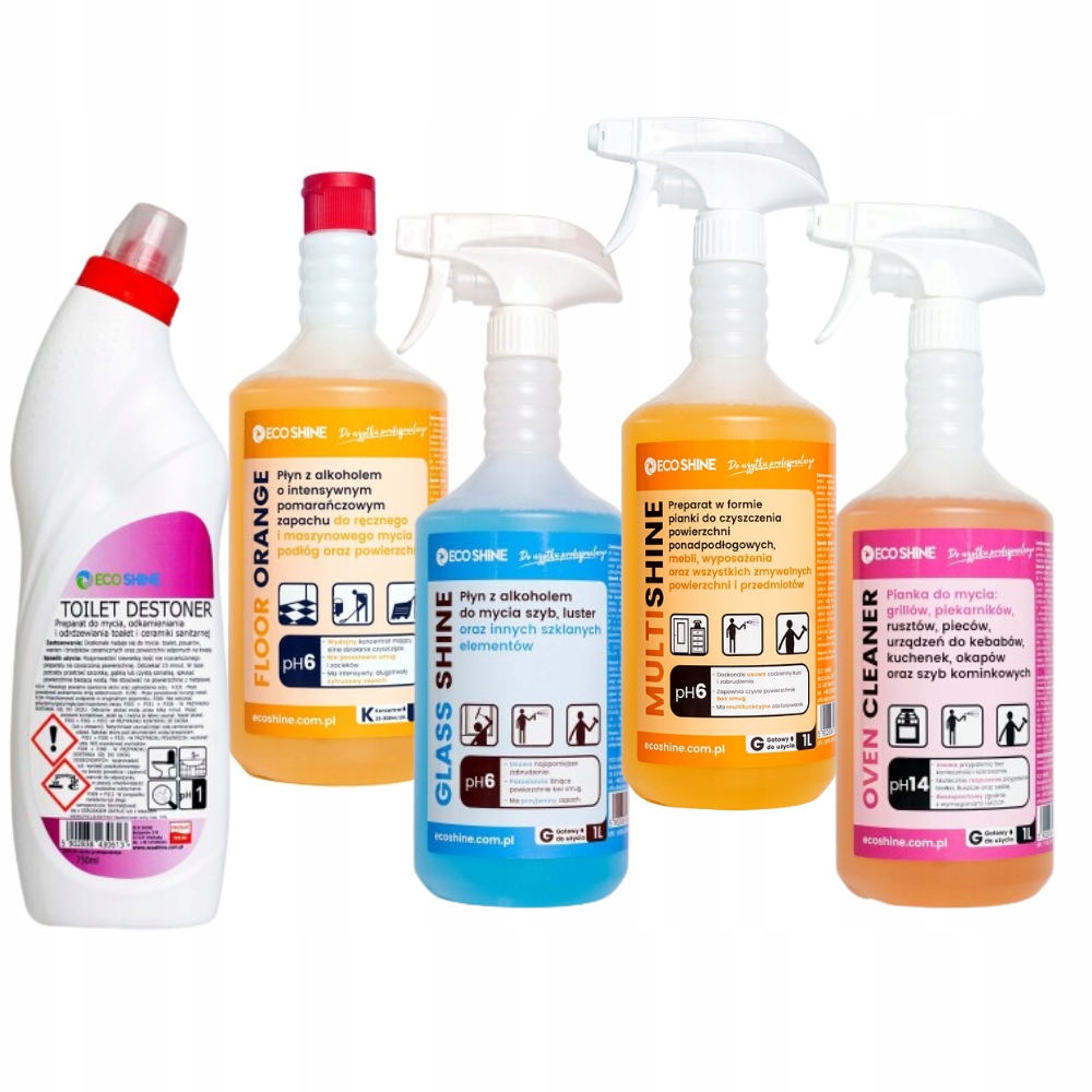 Levně Univerzální sada čisticích prostředků pro domácnost Eco Shine Osvědčené a účinné