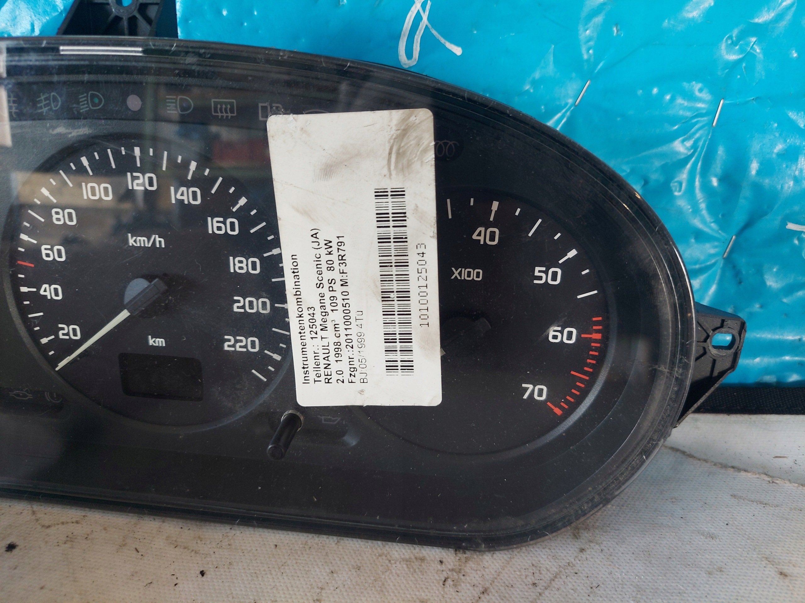 dials clock MEGANE SCENIC 2.0 B
