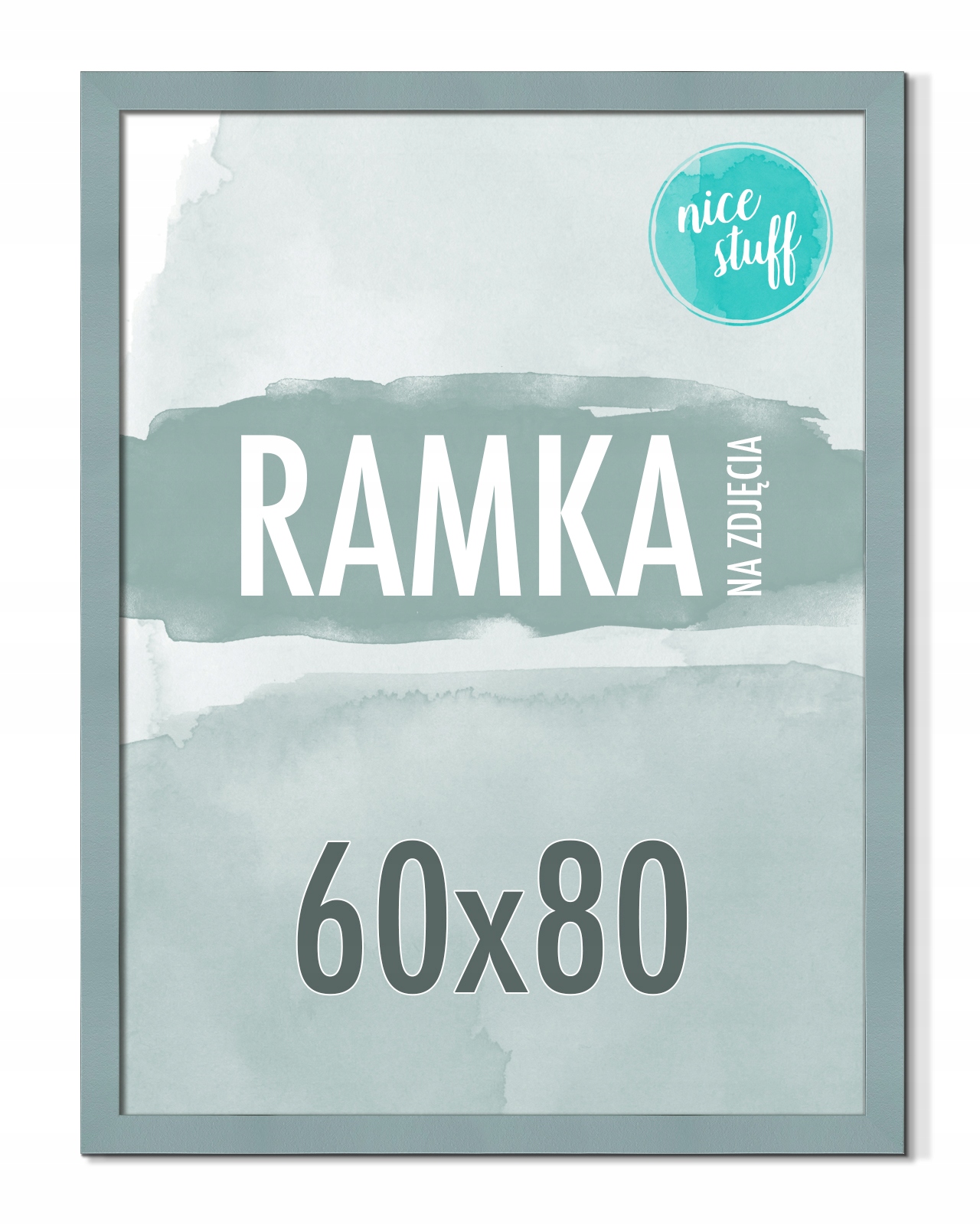 Rámeček 60x80 Rámeček Na Fotografie 80x60 Rámečky na fotografie plakát Šedo-modrá