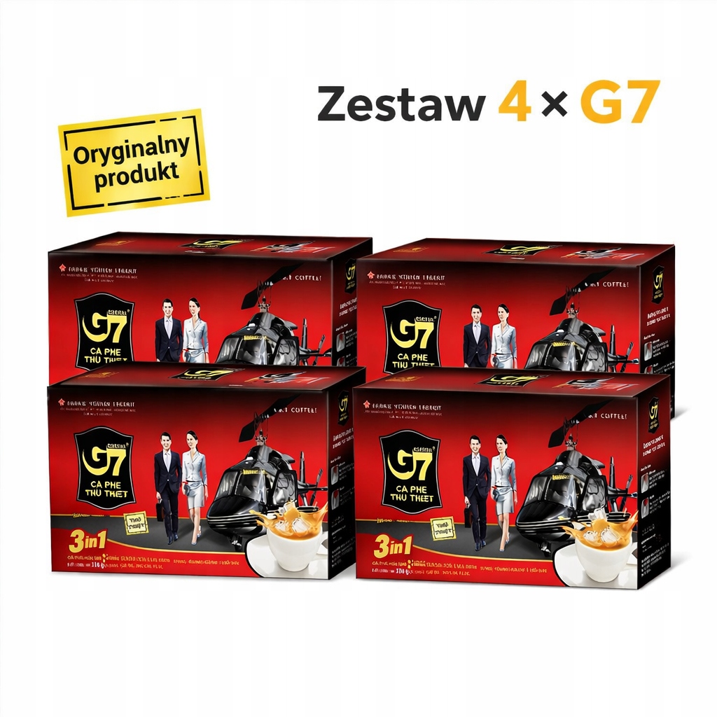 0021 Kawa Wietnamska 3w1 rozpuszczalna G7 4 opk x 336g (84 saszetek po 16g)