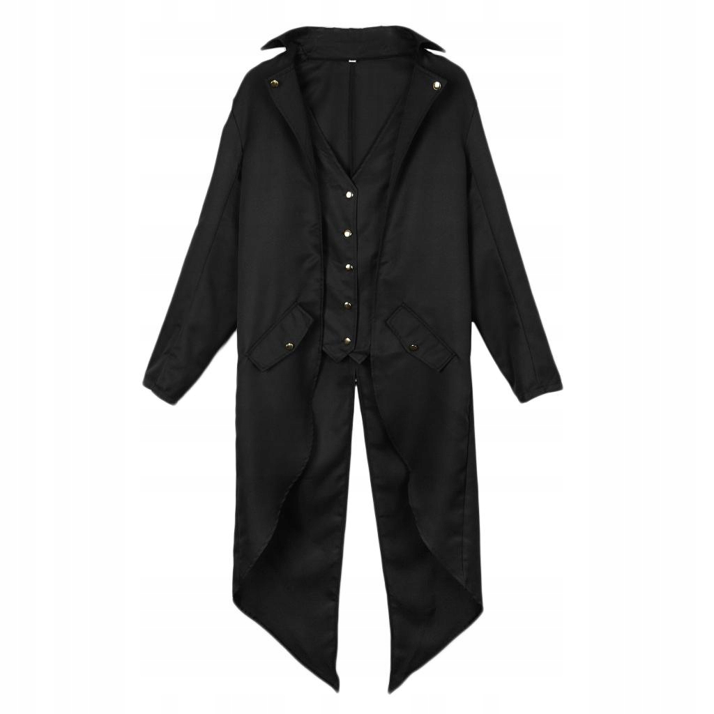 Moda męska Vintage Steampunk frak XL czarnyM