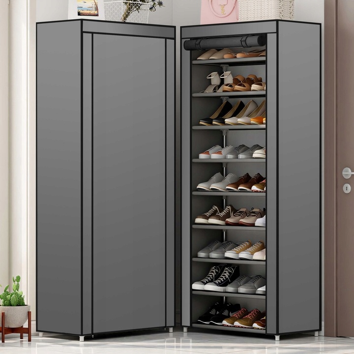SZAFKA NA BUTY WYSOKA MATERIAŁOWA SZAFA REGAŁ SKŁADANY STOJAK NA BUTY Liczba poziomów więcej niż 5