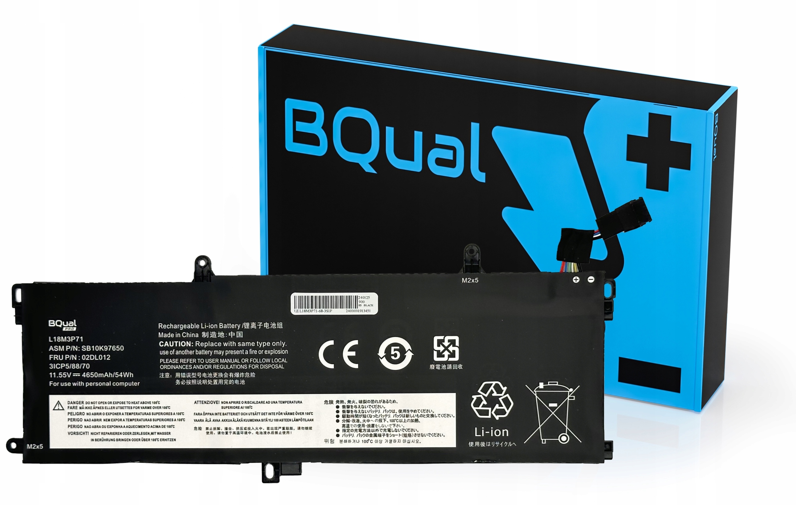 Bateria BQual Pro L18M3P71 L18M3P73 L18M3P74 do Lenovo ThinkPad P43s T14