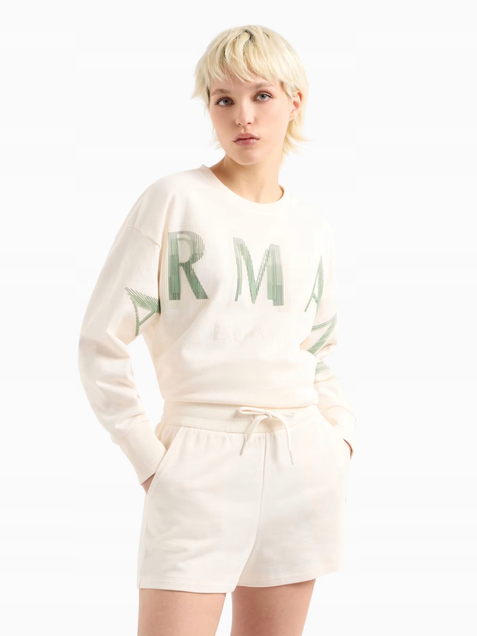 Kraťasy kraťasy Armani Exchange XW000498 AF12739 krémové XL