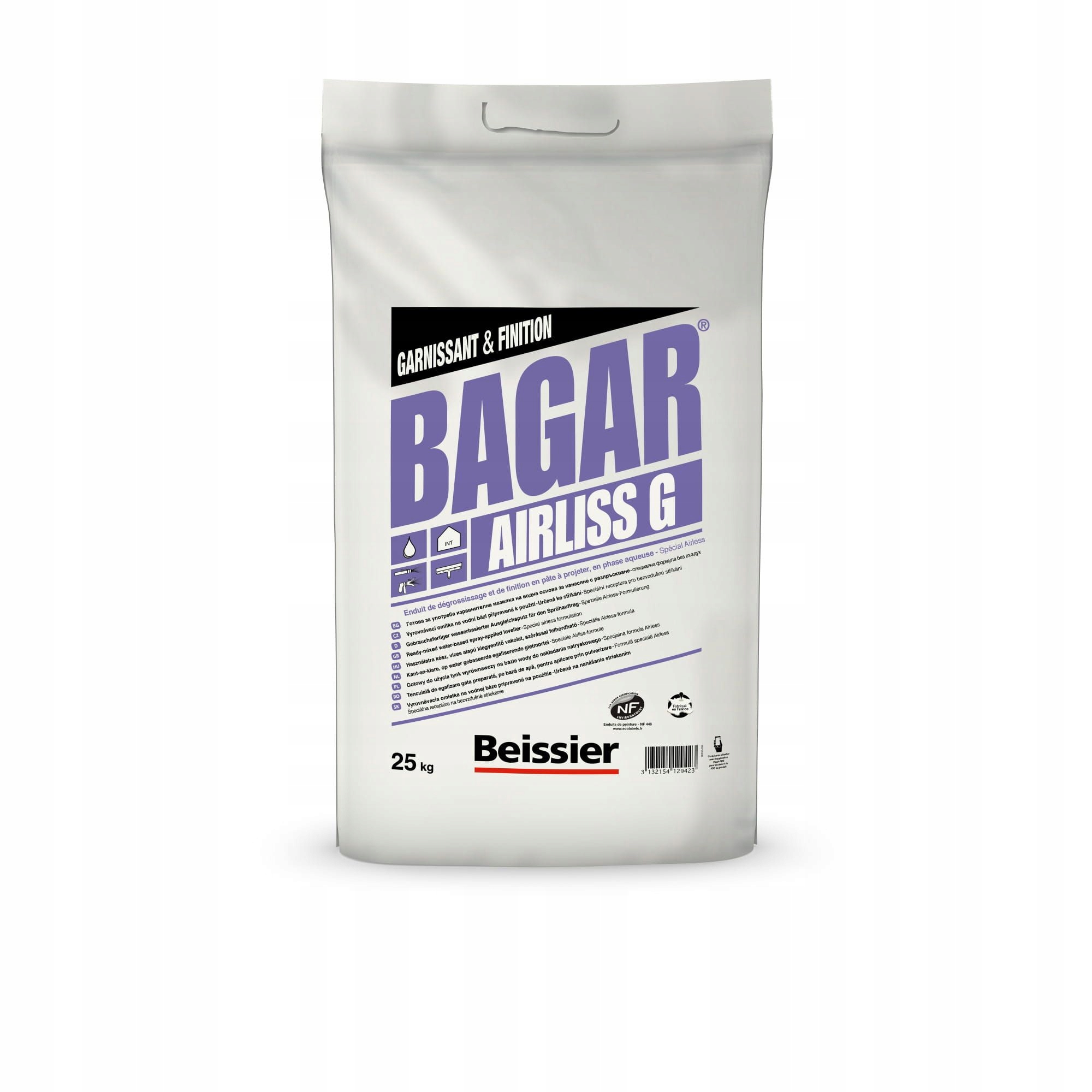 Beissier Bagar Airliss G gotowa masa szpachlowa w worku gladz biała 25kg