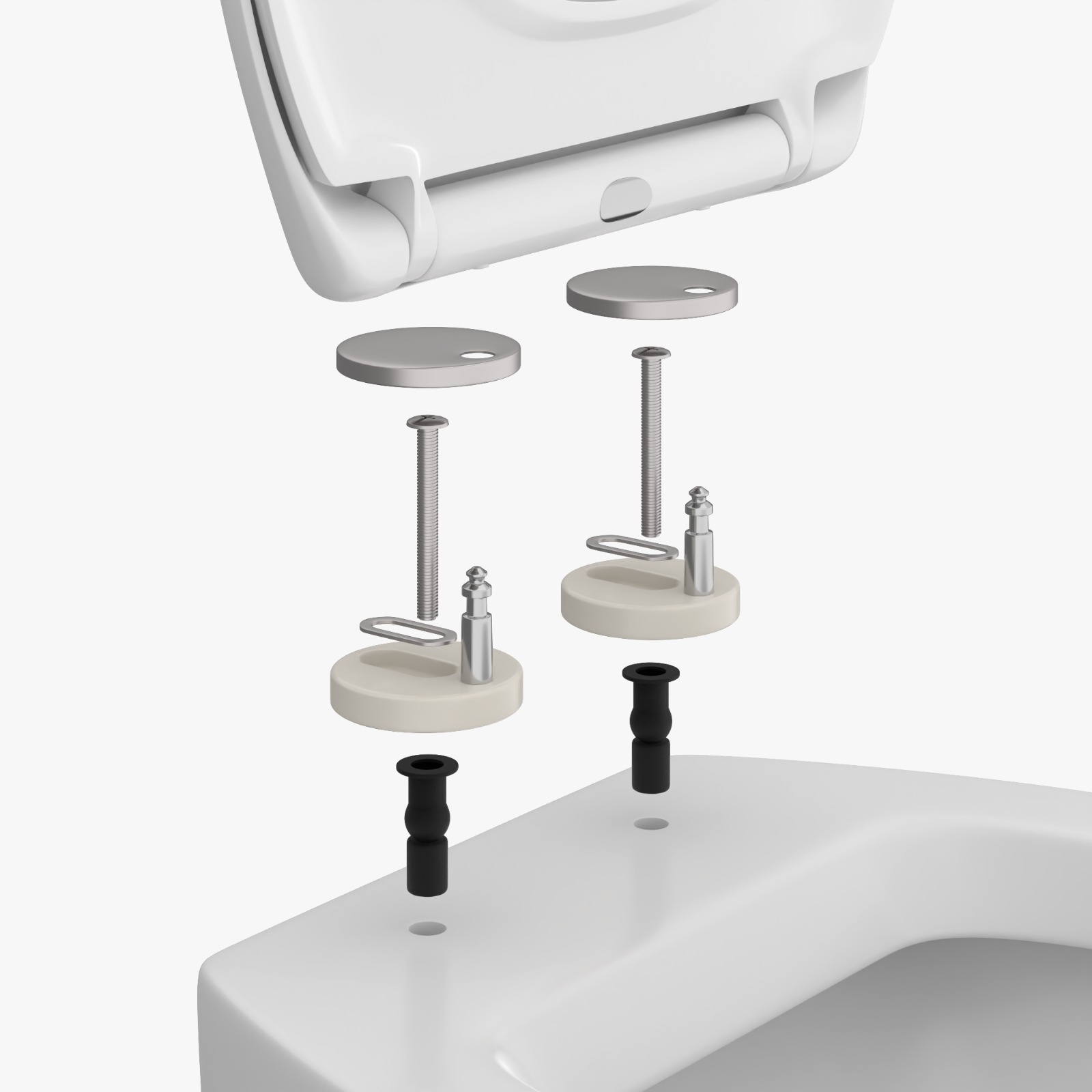 DESKA SEDESOWA WOLNOOPADAJĄCA UNIWERSALNA KLAPA WC Materiał wykonania polipropylen