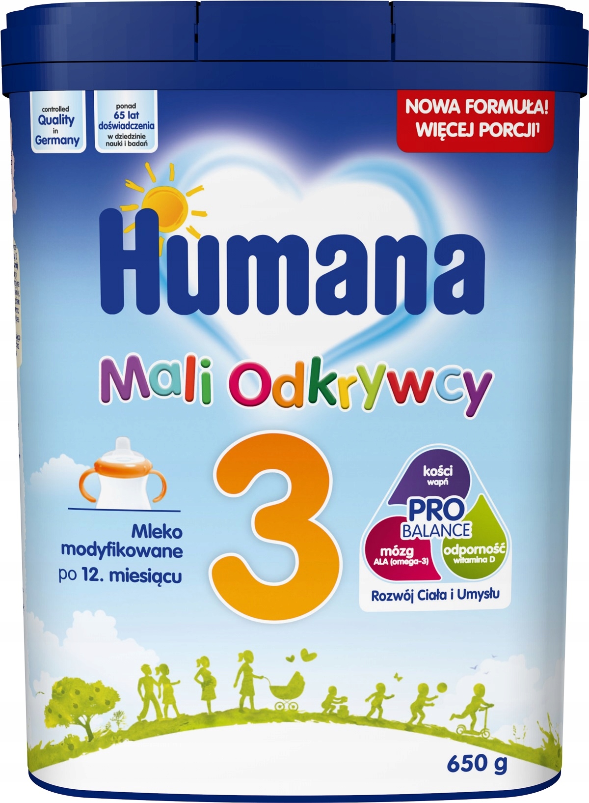 HUMANA 3 MLEKO NASTĘPNE PO 12 MIESIĄCU 650G x8 Kod producenta 70347