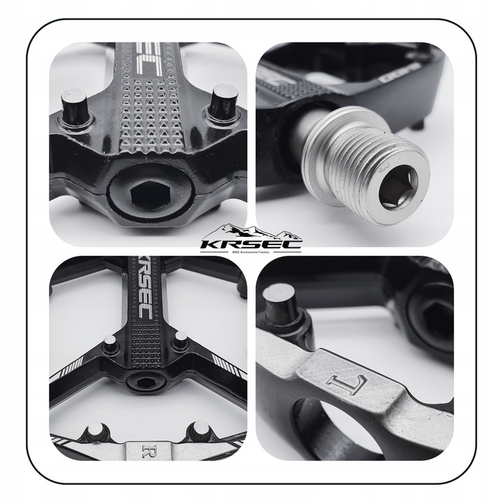 Pedały PLATFORMOWE ALUMINIOWE 3 ŁOŻYSKA Maszynowe Lekkie MTB Model 1