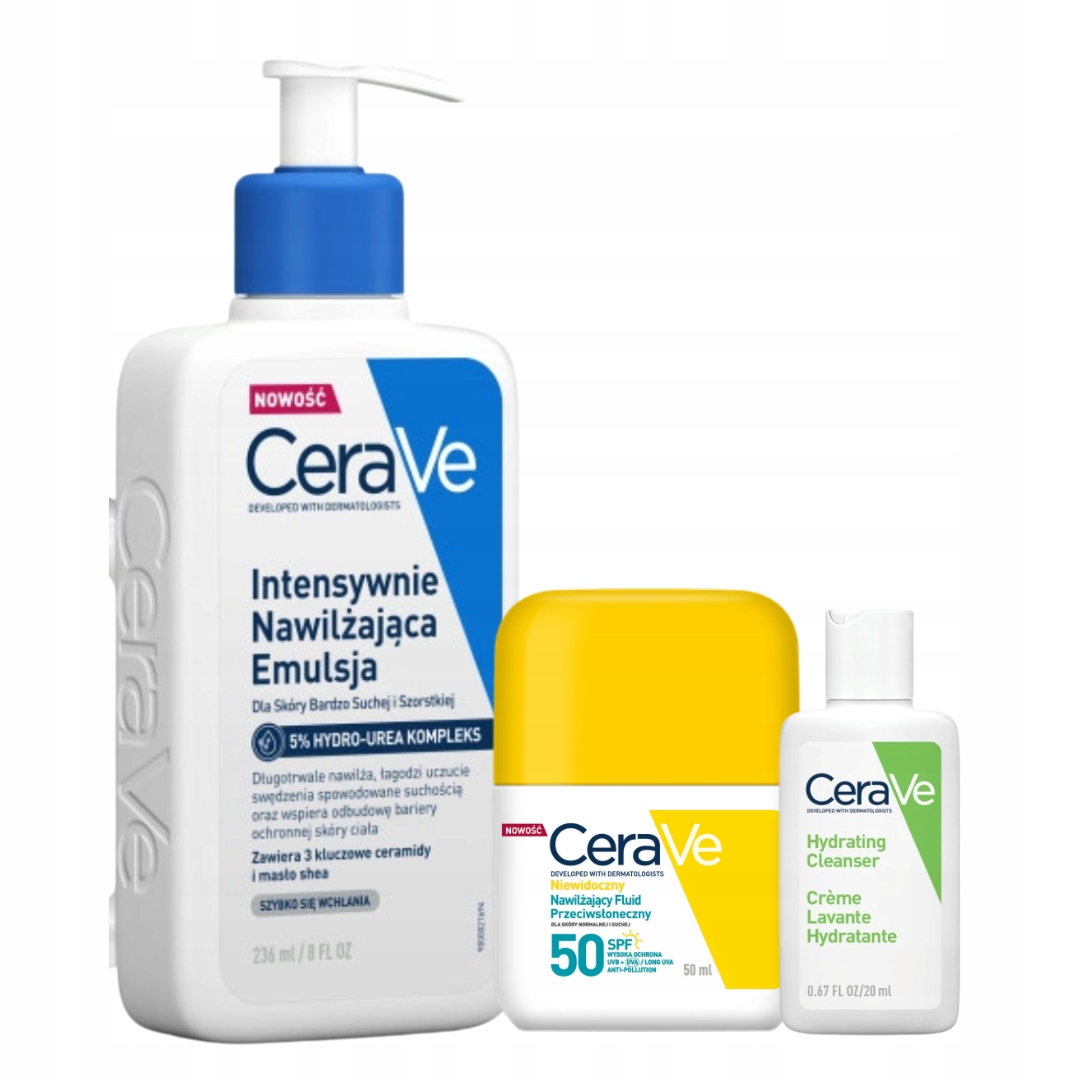 CeraVe Fluid Przeciwsłoneczny Spf 50 Nawilżająca Emulsja, Skóra Sucha