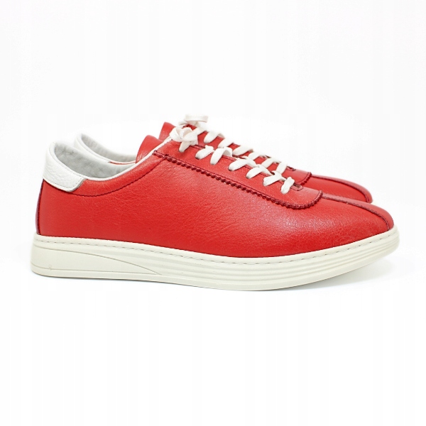 Pánské tenisky na bílé podrážce červené Moon Shoes r42