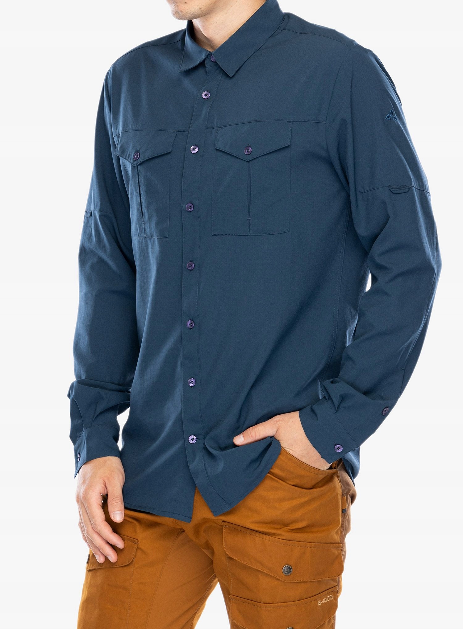 Turistická košile Vaude Rosemoor Ls Shirt II dark sea uni S
