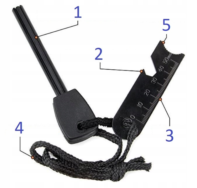 KRZESIWO MAGNEZOWE DO ROZPALANIA OGNIA LIGHT MY FIRE XXL SURVIVAL ZAPALNICZ Model PLU 2001