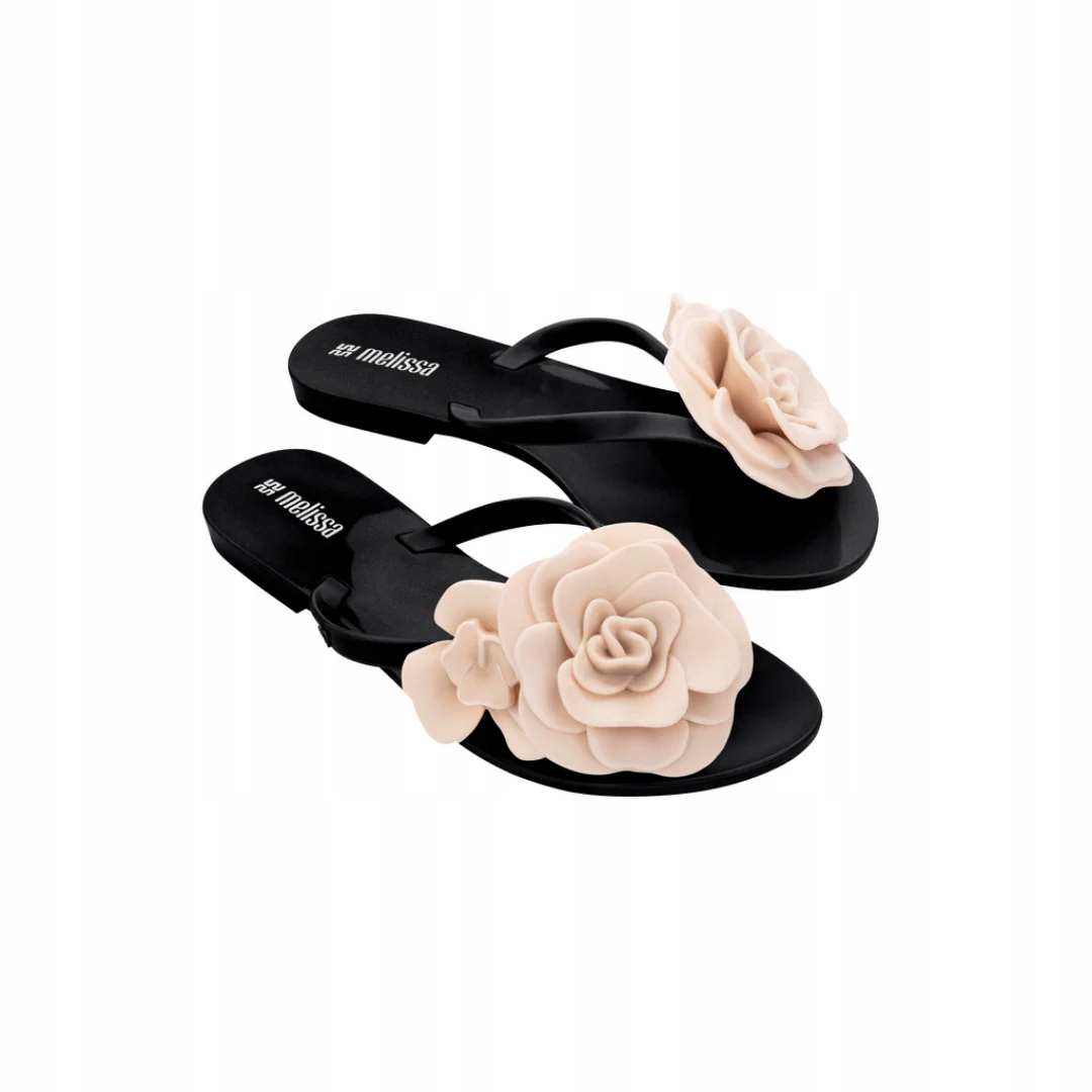 Melissa Harmonic Petals Ad Black/ Beige Dámské žabky černé 38