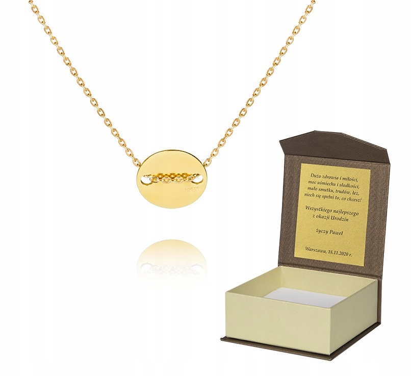 925 Stříbrný Řetízek 45 CM Kolečko Věnování A4Z96