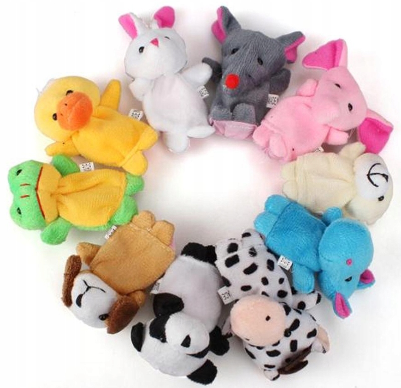 PACYNKI Zestaw 10 szt. PACYNKA KUKIEŁKA Zwierzaki Wysokość produktu 14.3 cm