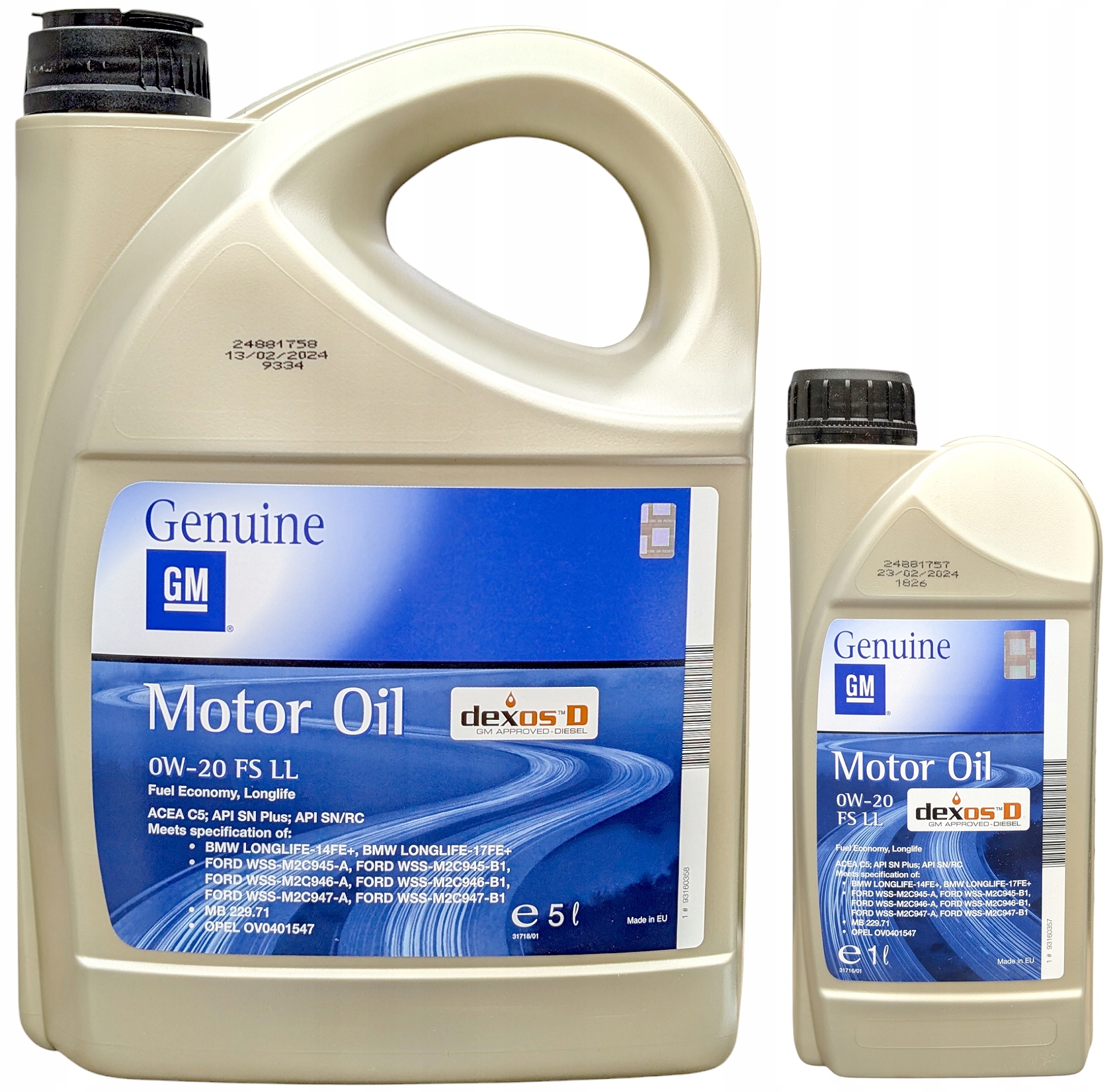 Originálny Motorový Olej Gm Opel 0W20 Fs LL Dexos D Diesel 6L